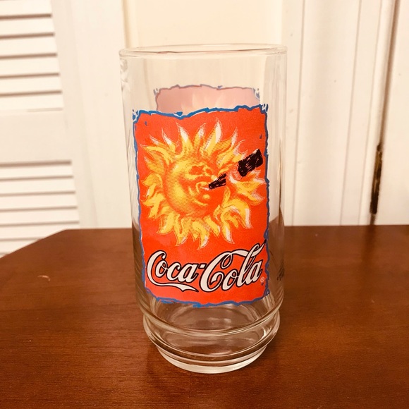 VTG 1995 Coca-Cola Sunshine Drinking Glasses set of 4 - Picture 2 of 8